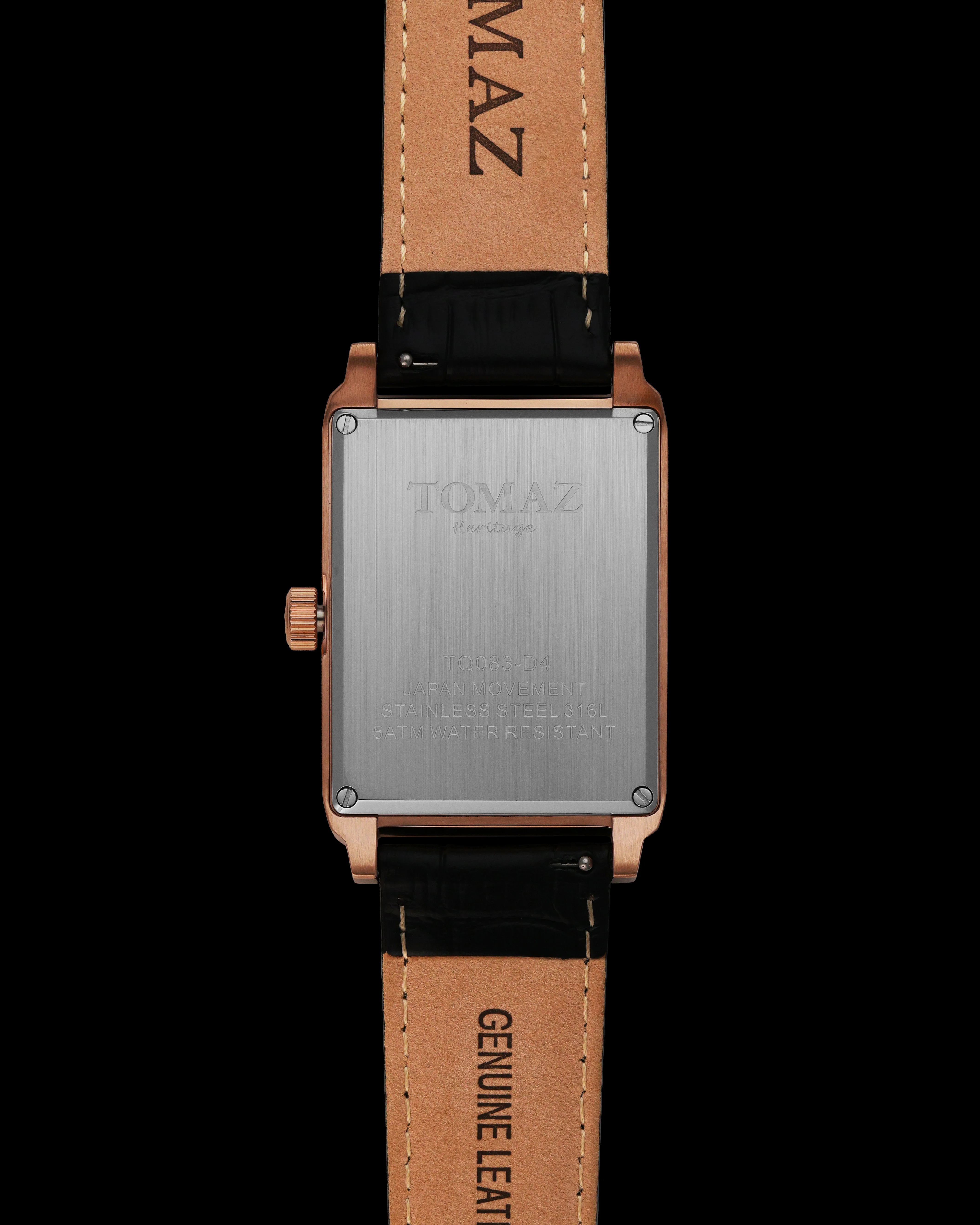 Tomaz TQ083-D4 Heritage Quartz Watch – Leather Strap - Image 2