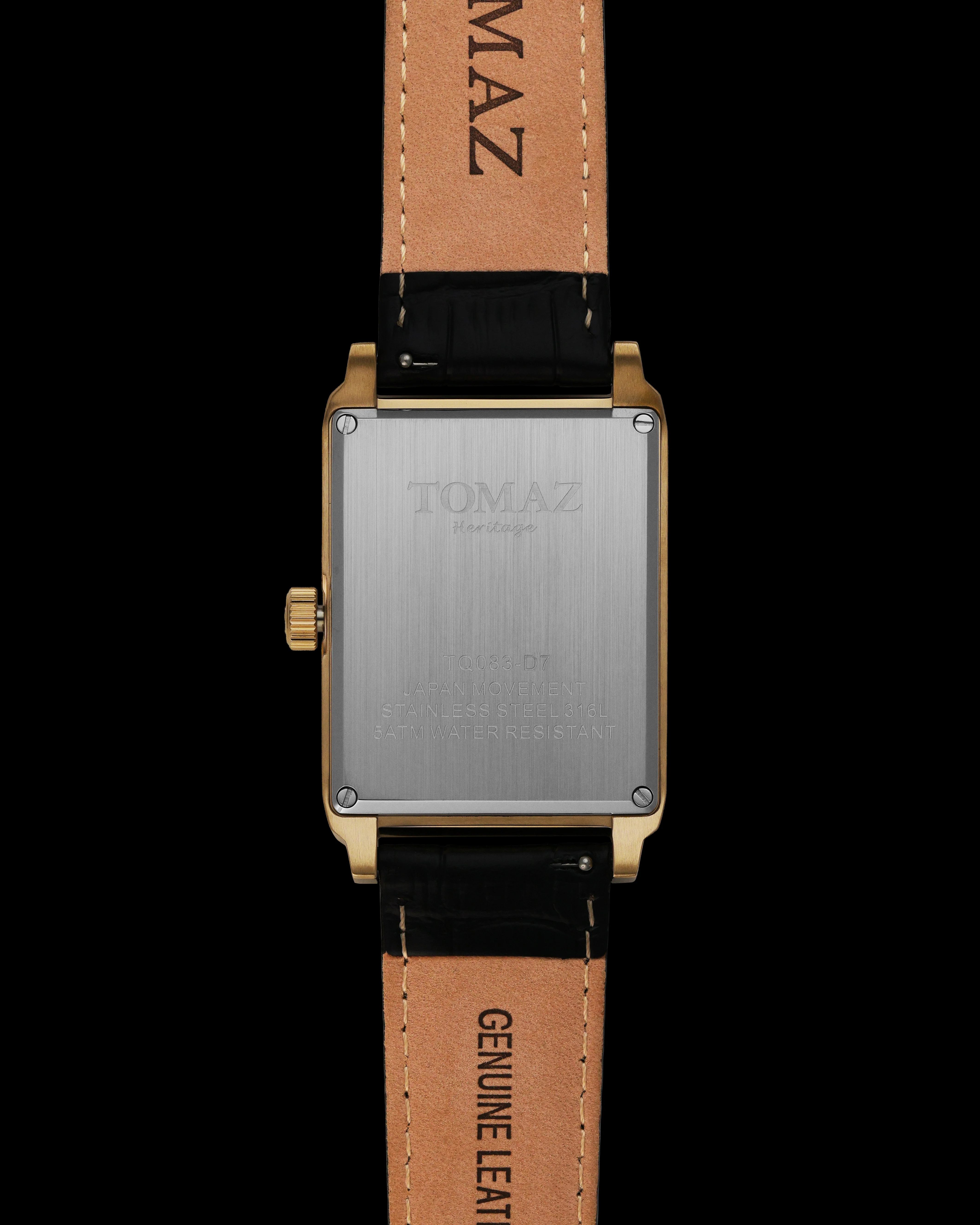 Tomaz TQ083-D7 Heritage Quartz Watch – Leather Strap - Image 2