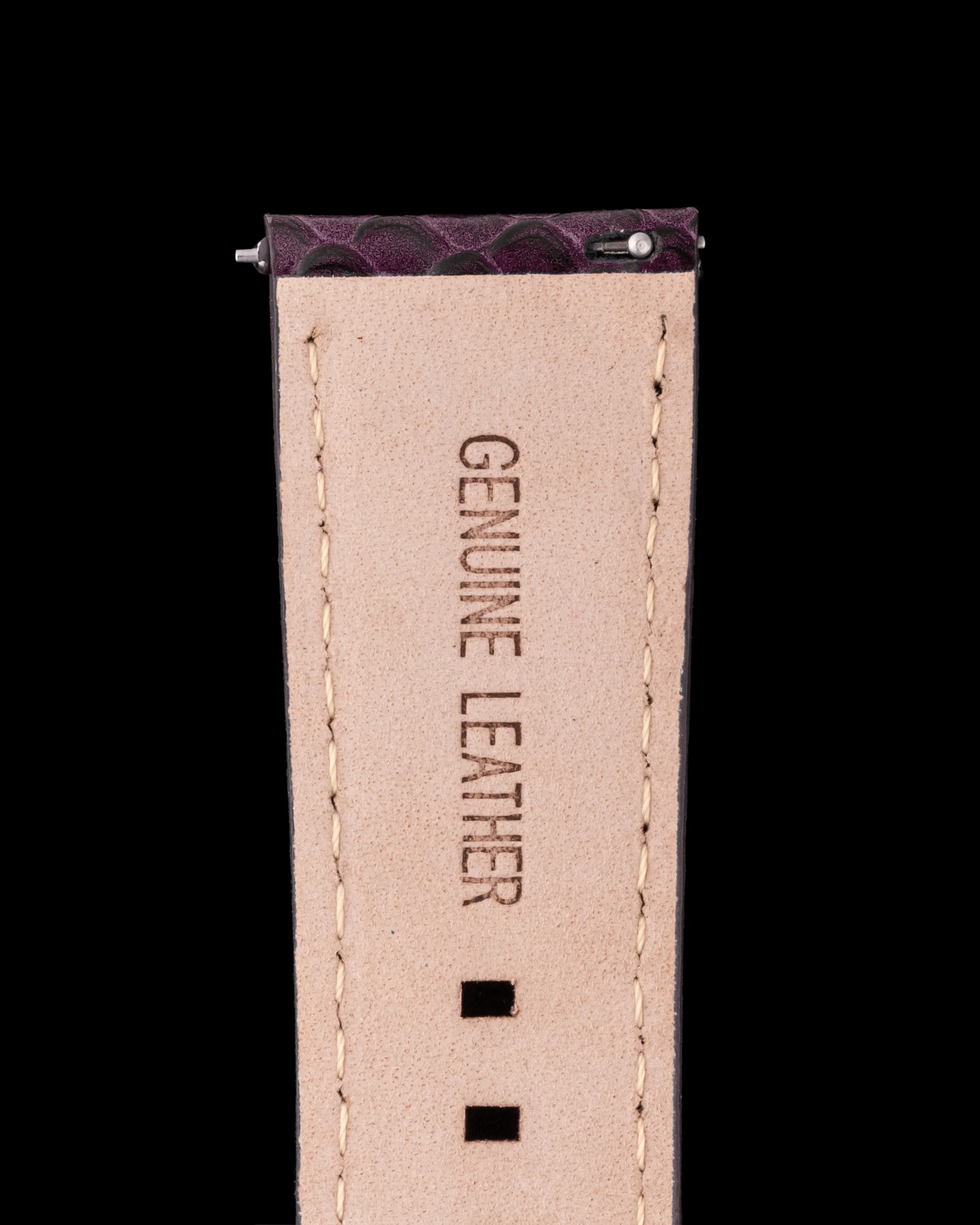 Tomaz TS1-2 Leather Salmon 24mm Watch Strap (Purple) - Image 3