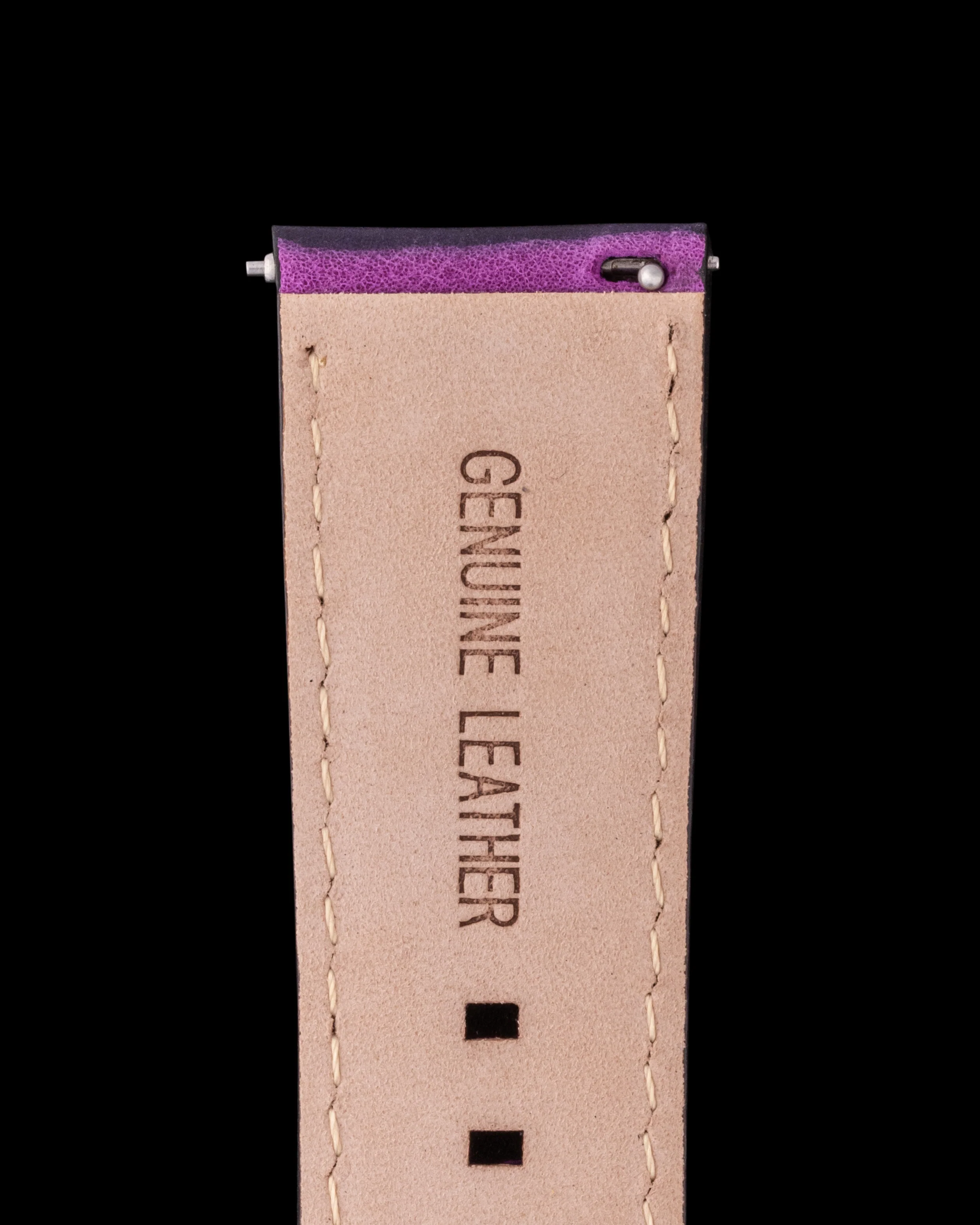 Tomaz TS1-4 Leather Paint 24mm Watch Strap (Purple) - Image 3