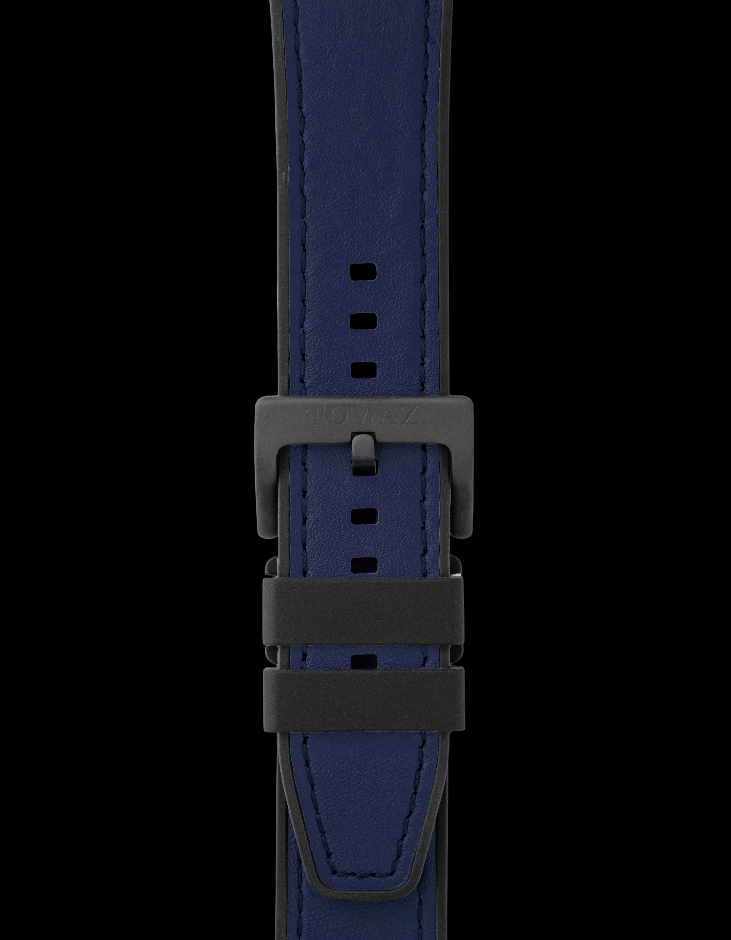 Tomaz TS7A Leather/Silicone Plain 24mm Strap (Navy) - Image 2