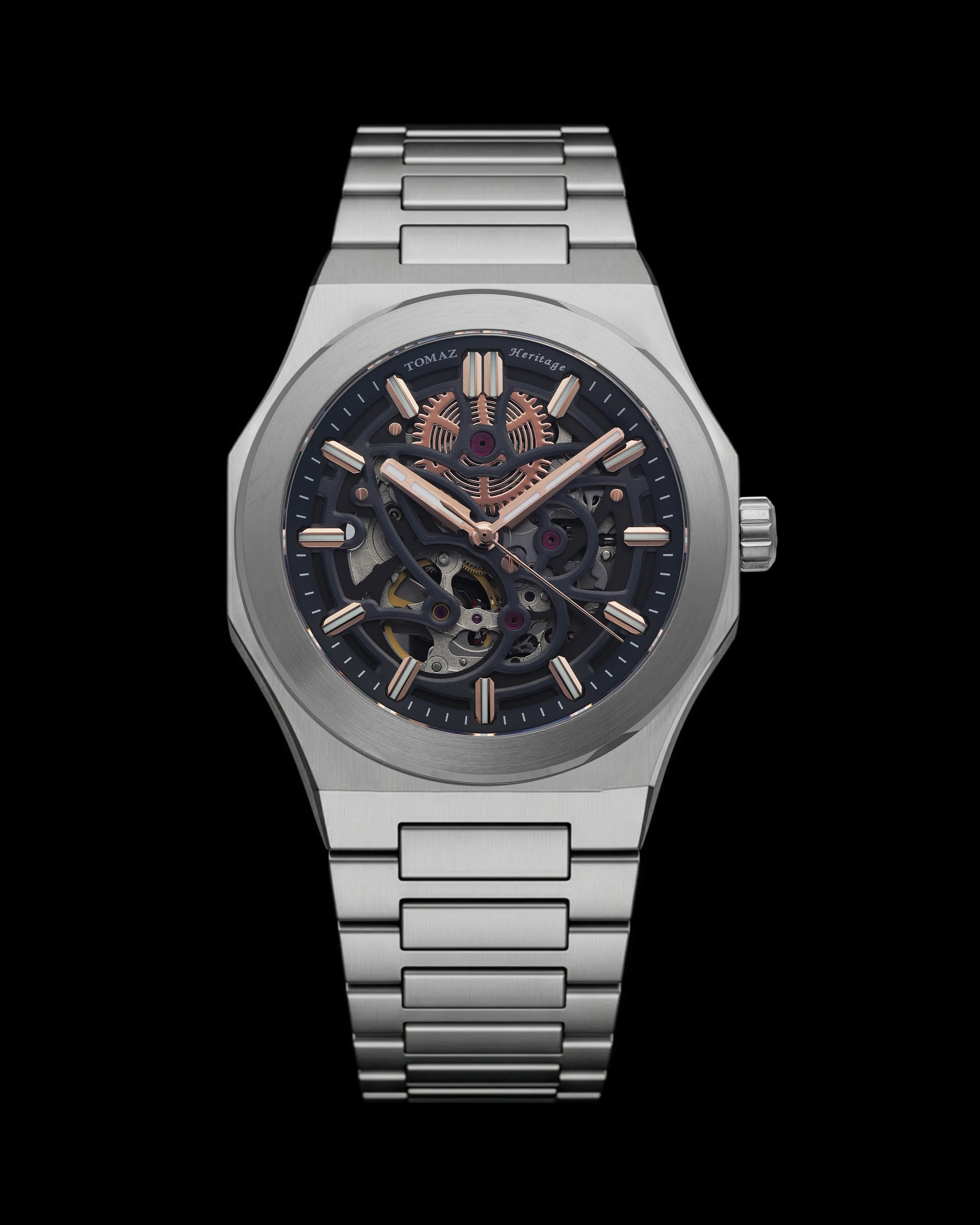 Tomaz TW070-D2 Steelworks Skeleton Watch – Stainless Steel Strap
