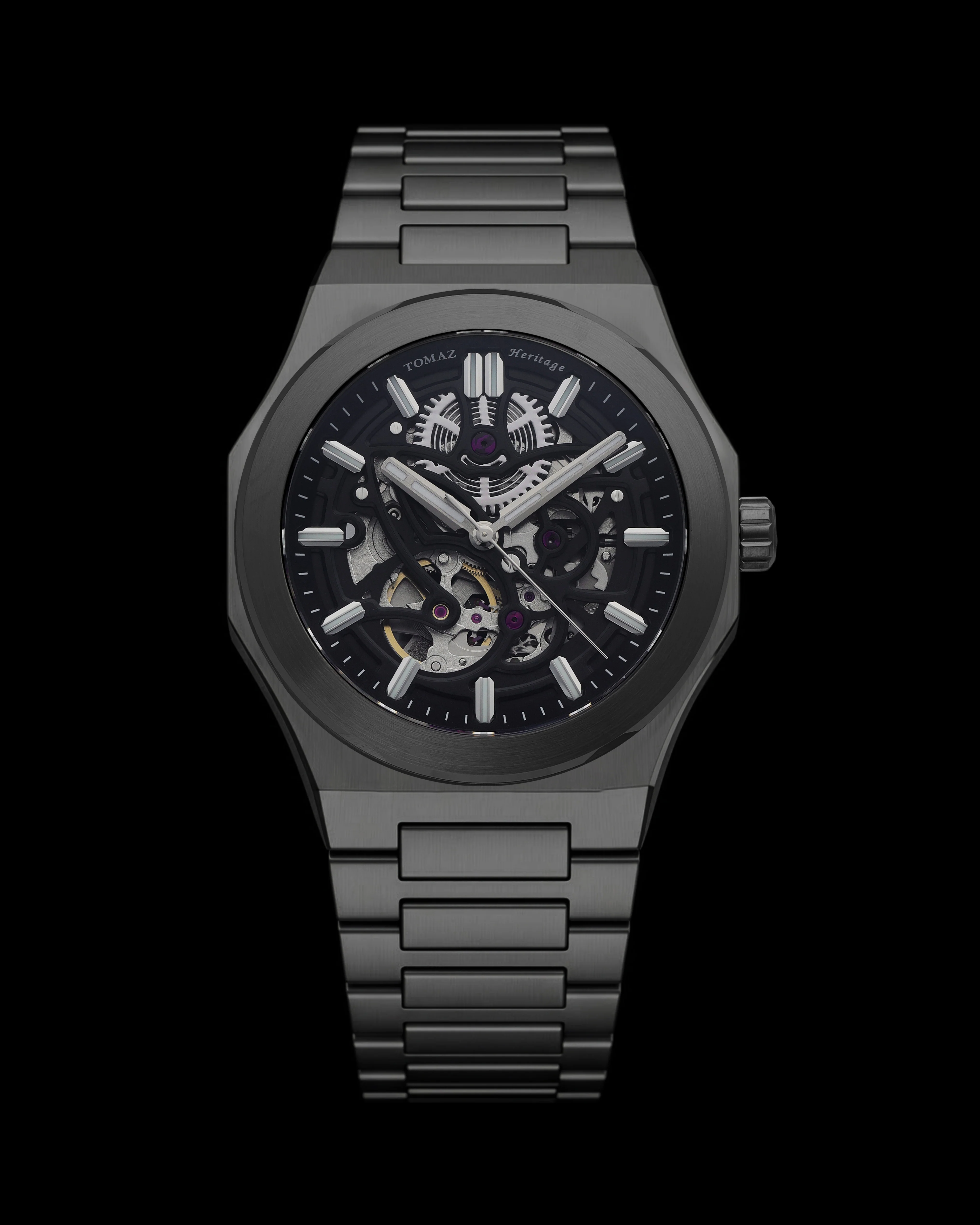 Tomaz TW070-D4 Steelworks Skeleton Watch – Stainless Steel Strap