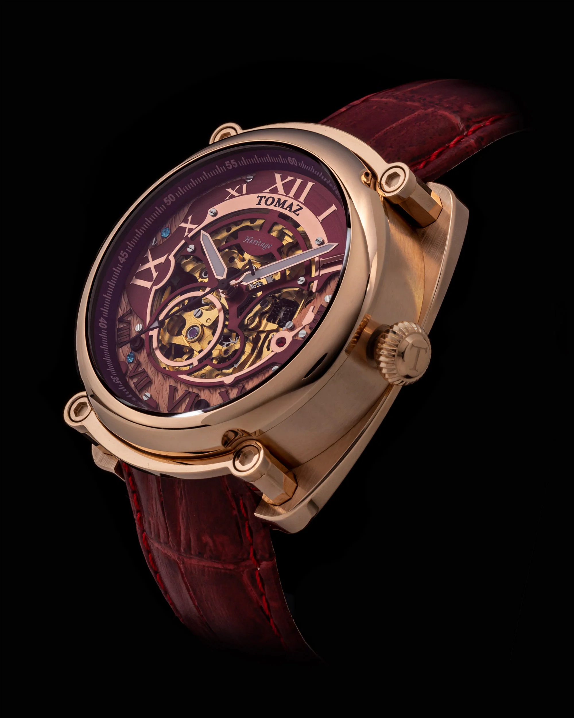 Tomaz Xavier II TW030-D14 Automatic Watch – Bamboo Leather Strap - Image 2