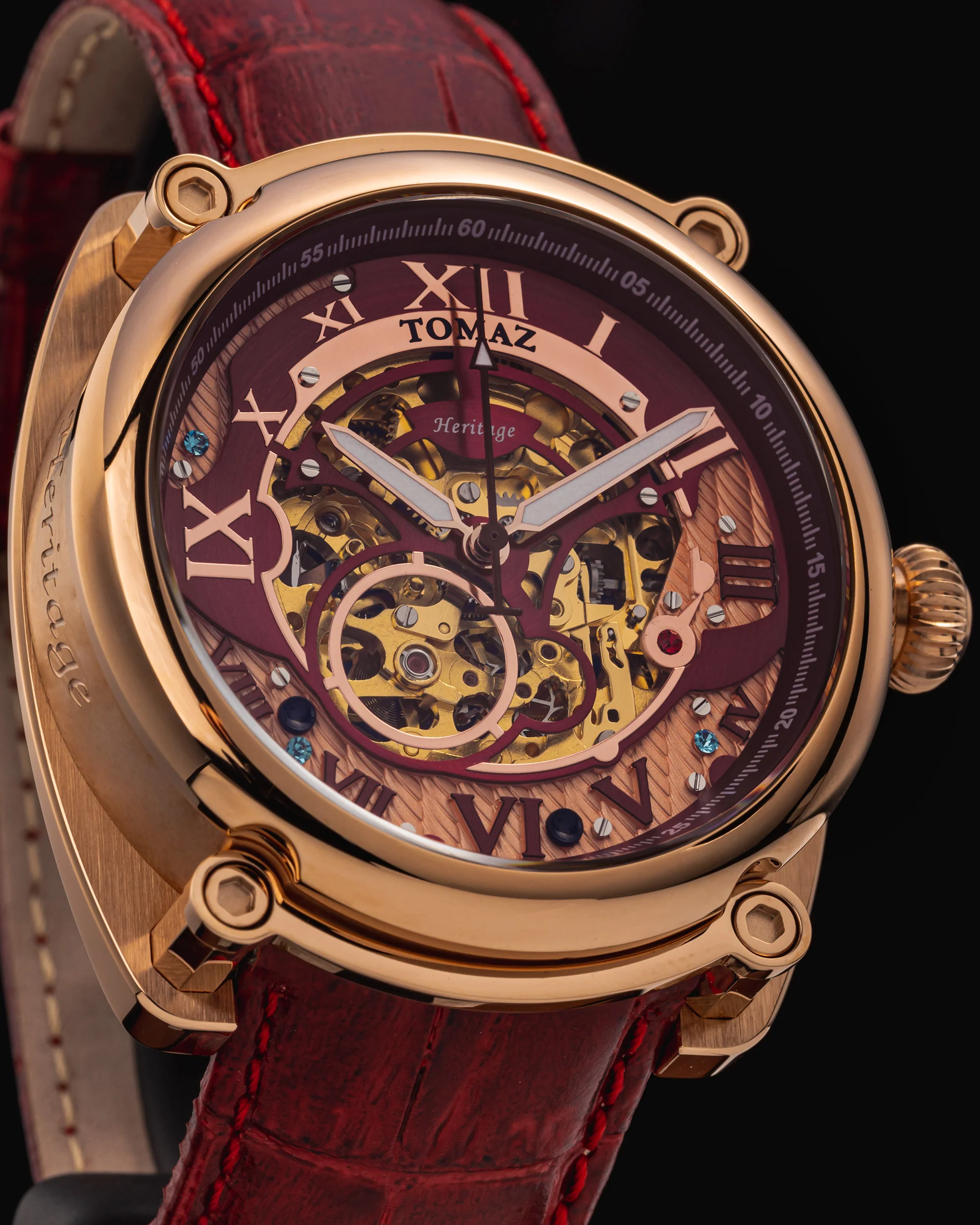Tomaz Xavier II TW030-D14 Automatic Watch – Bamboo Leather Strap - Image 3