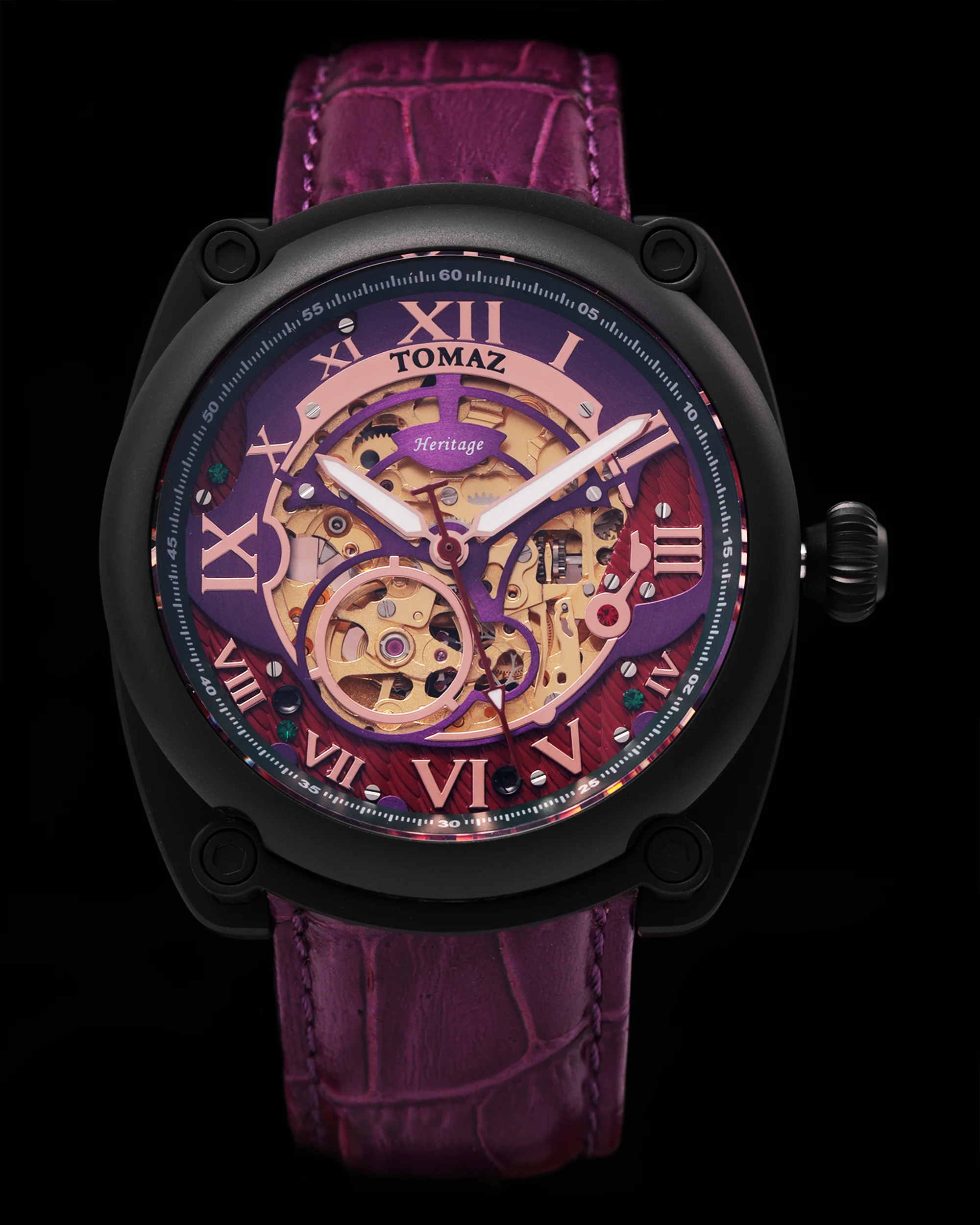 Tomaz Xavier II TW030-D15 Automatic Watch – Bamboo Leather Strap