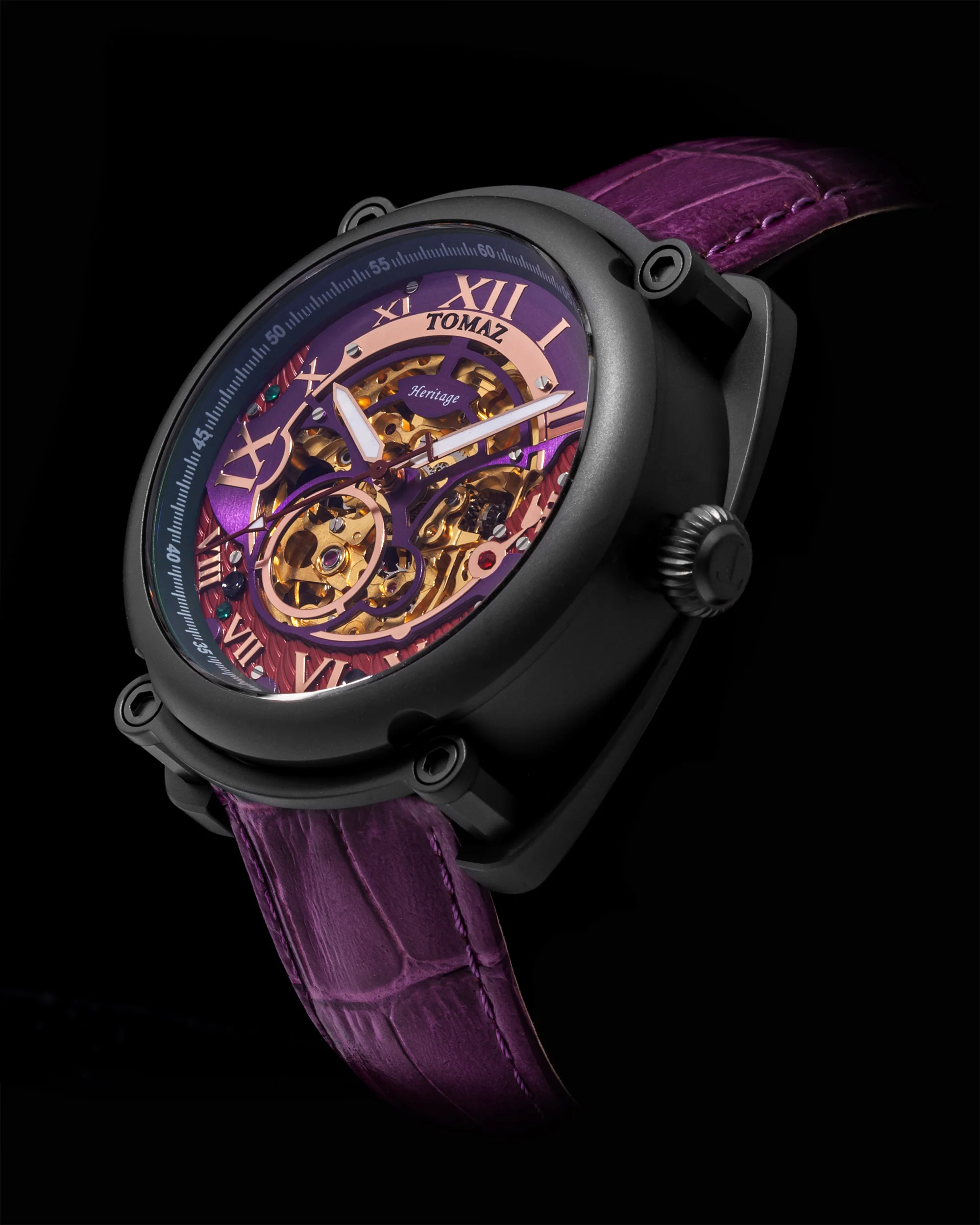 Tomaz Xavier II TW030-D15 Automatic Watch – Bamboo Leather Strap - Image 2