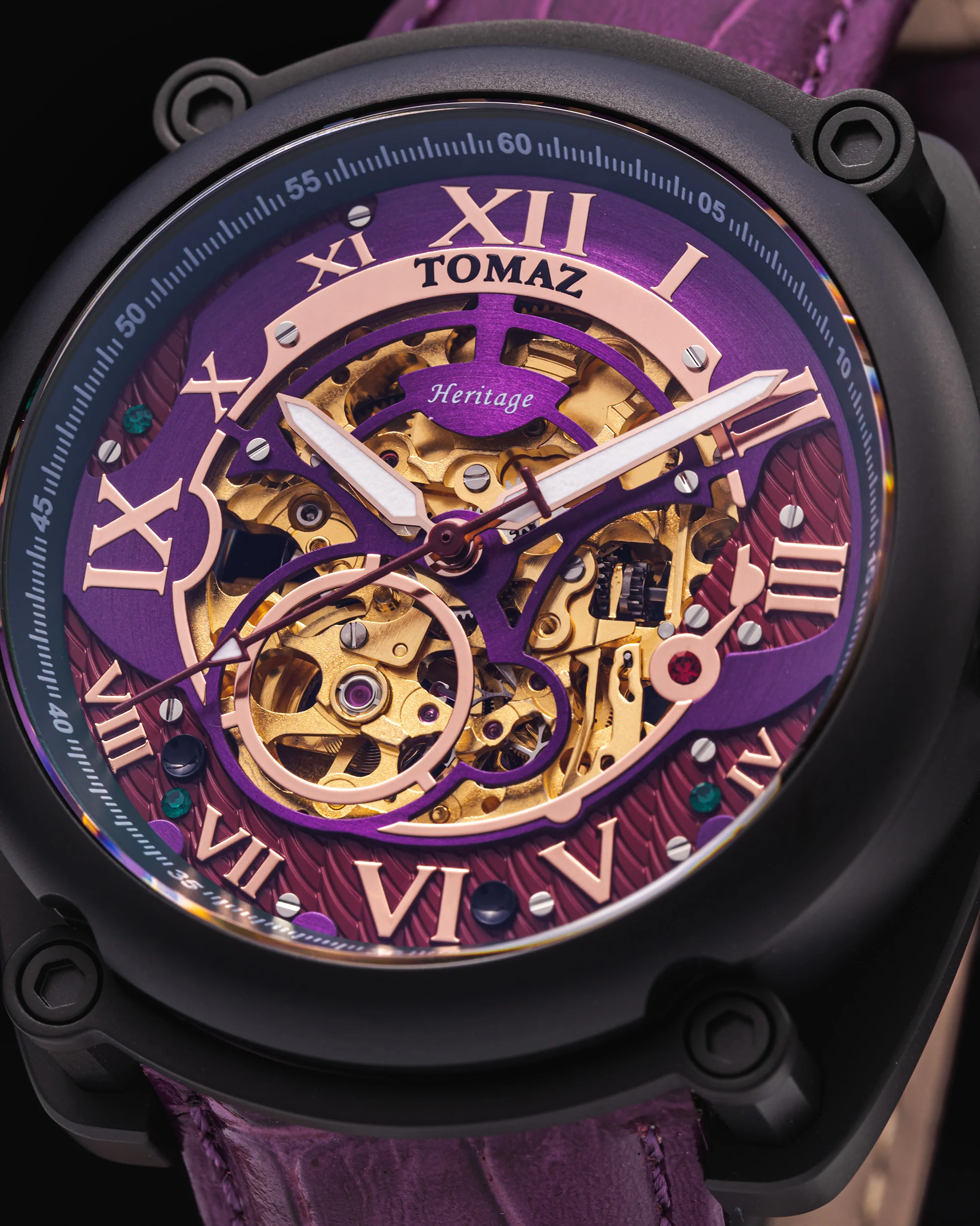 Tomaz Xavier II TW030-D15 Automatic Watch – Bamboo Leather Strap - Image 3