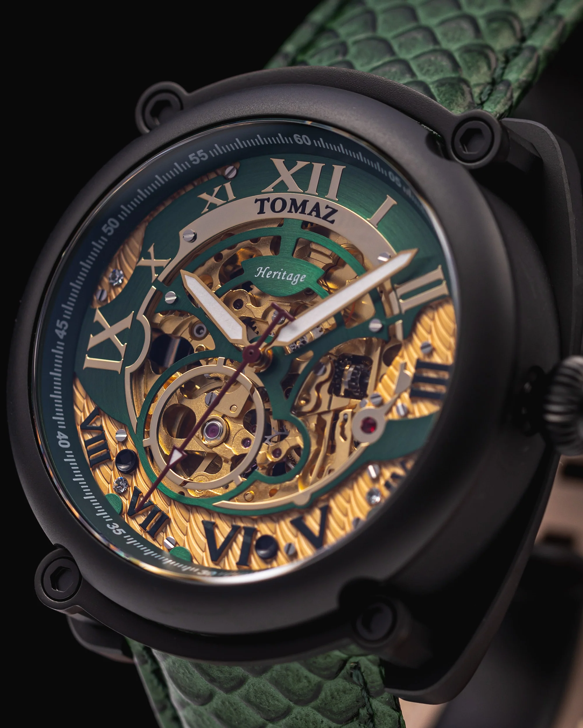 Tomaz Xavier II TW030-D16 Automatic Watch – Salmon Leather Strap - Image 3