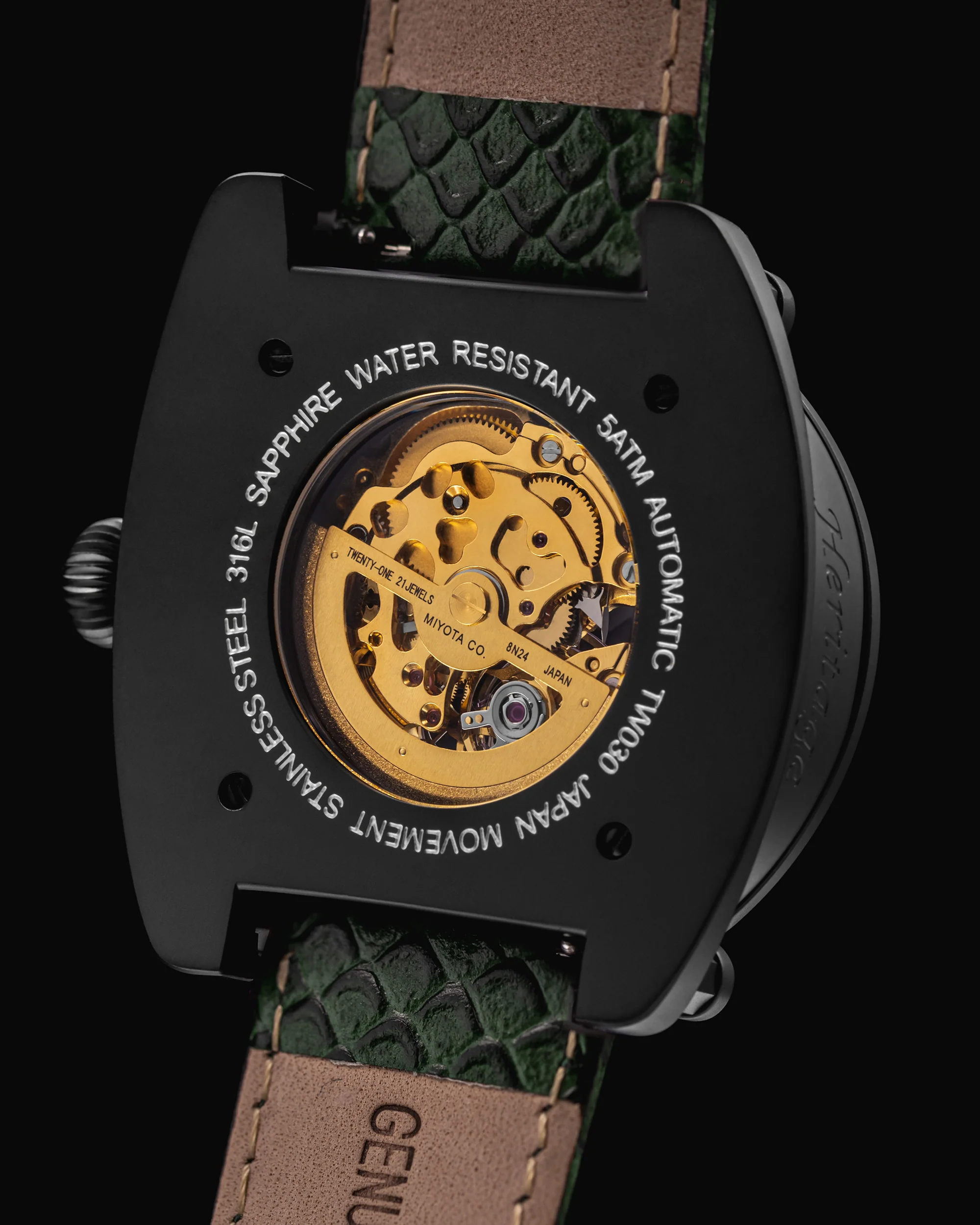 Tomaz Xavier II TW030-D16 Automatic Watch – Salmon Leather Strap - Image 6
