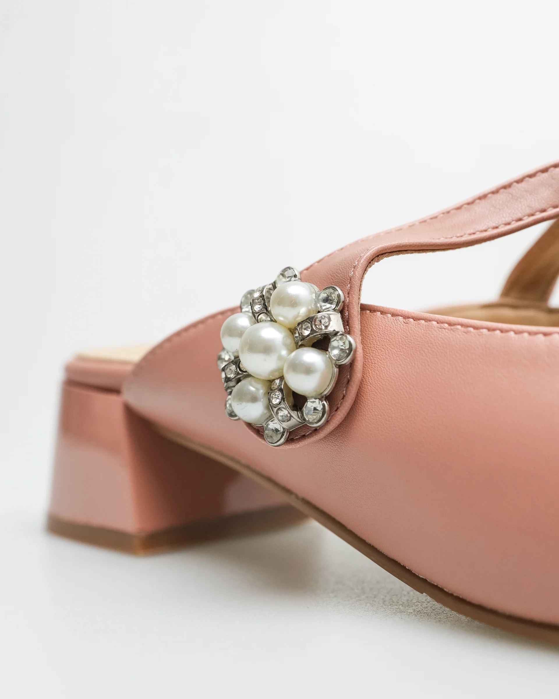 Tomaz YX110 Ladies Flower Gem Heels - Image 3