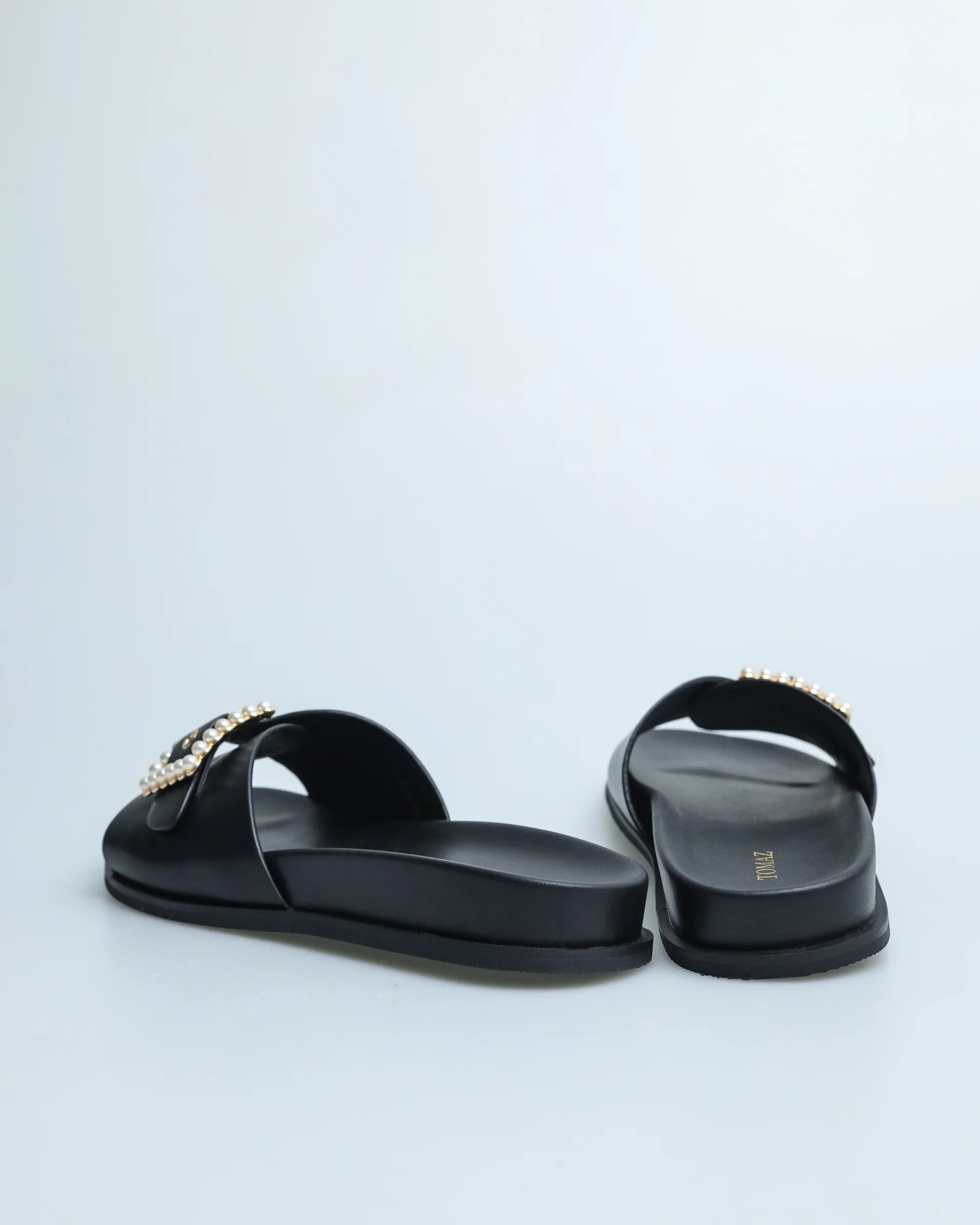 Tomaz YX134 Ladies Pearl Buckle Sandals - Image 7