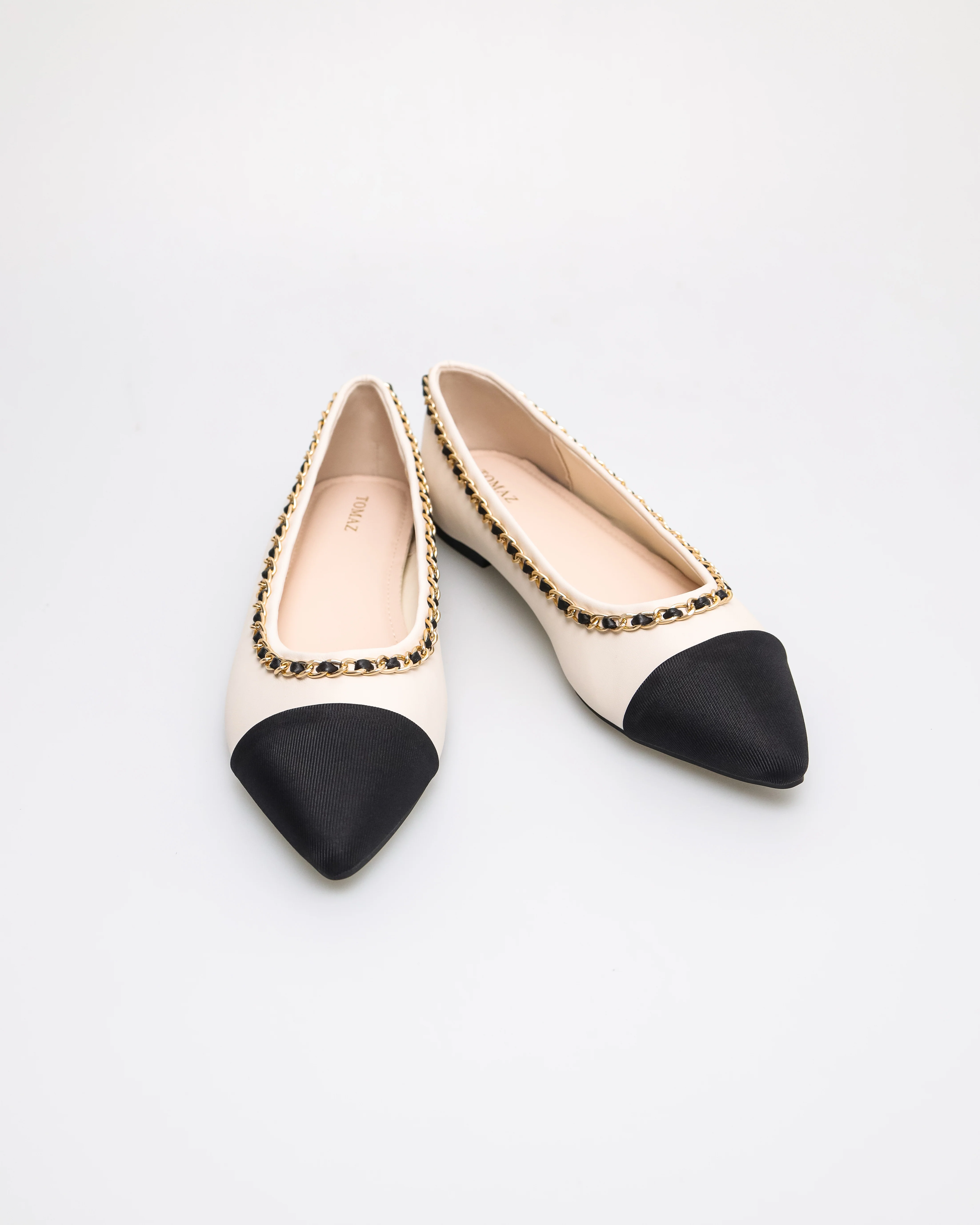 Tomaz YX190 Ladies Chain-Trimmed Ballet Flat - Image 2