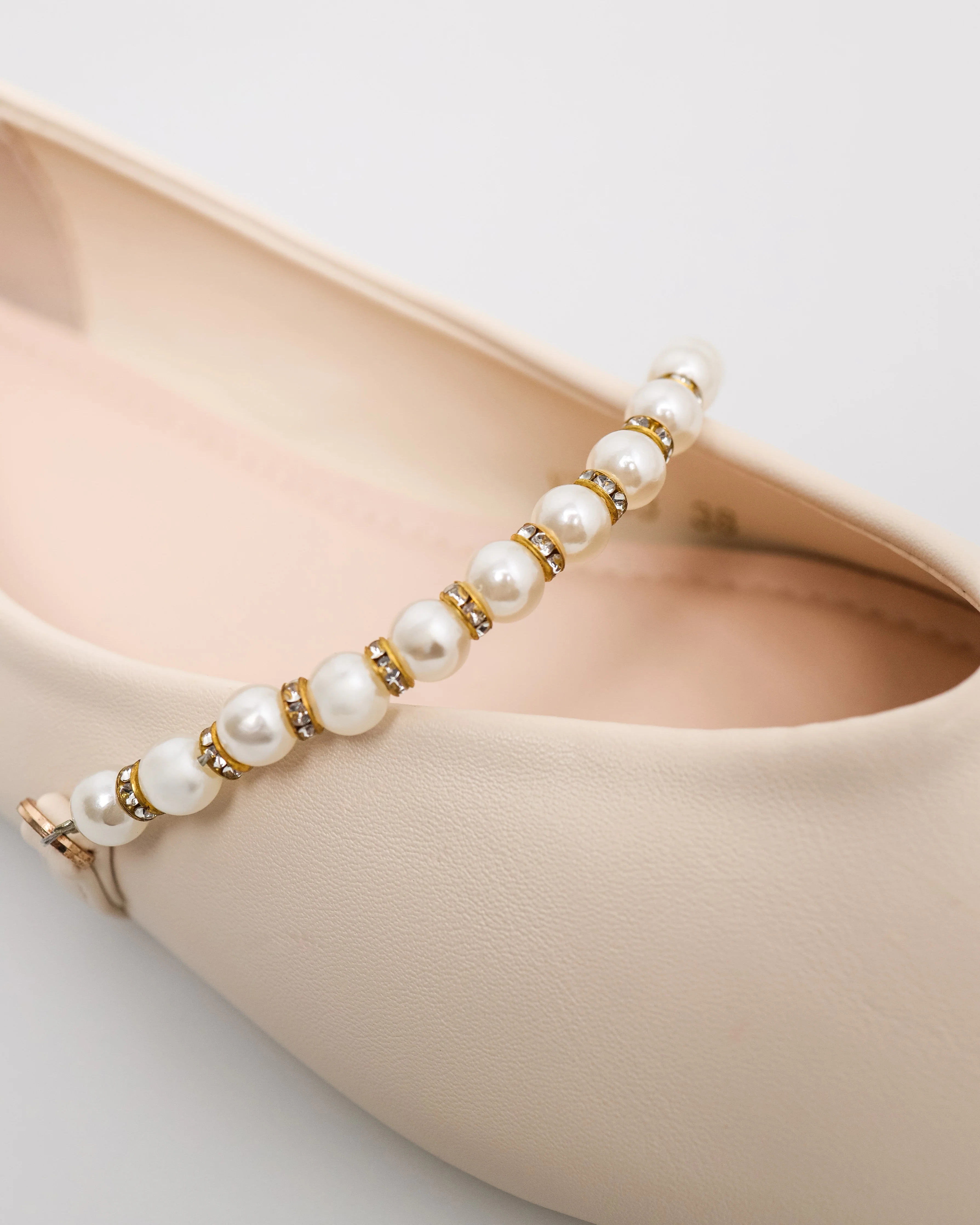 Tomaz YX193 Ladies Plain Pearl Flats - Image 4