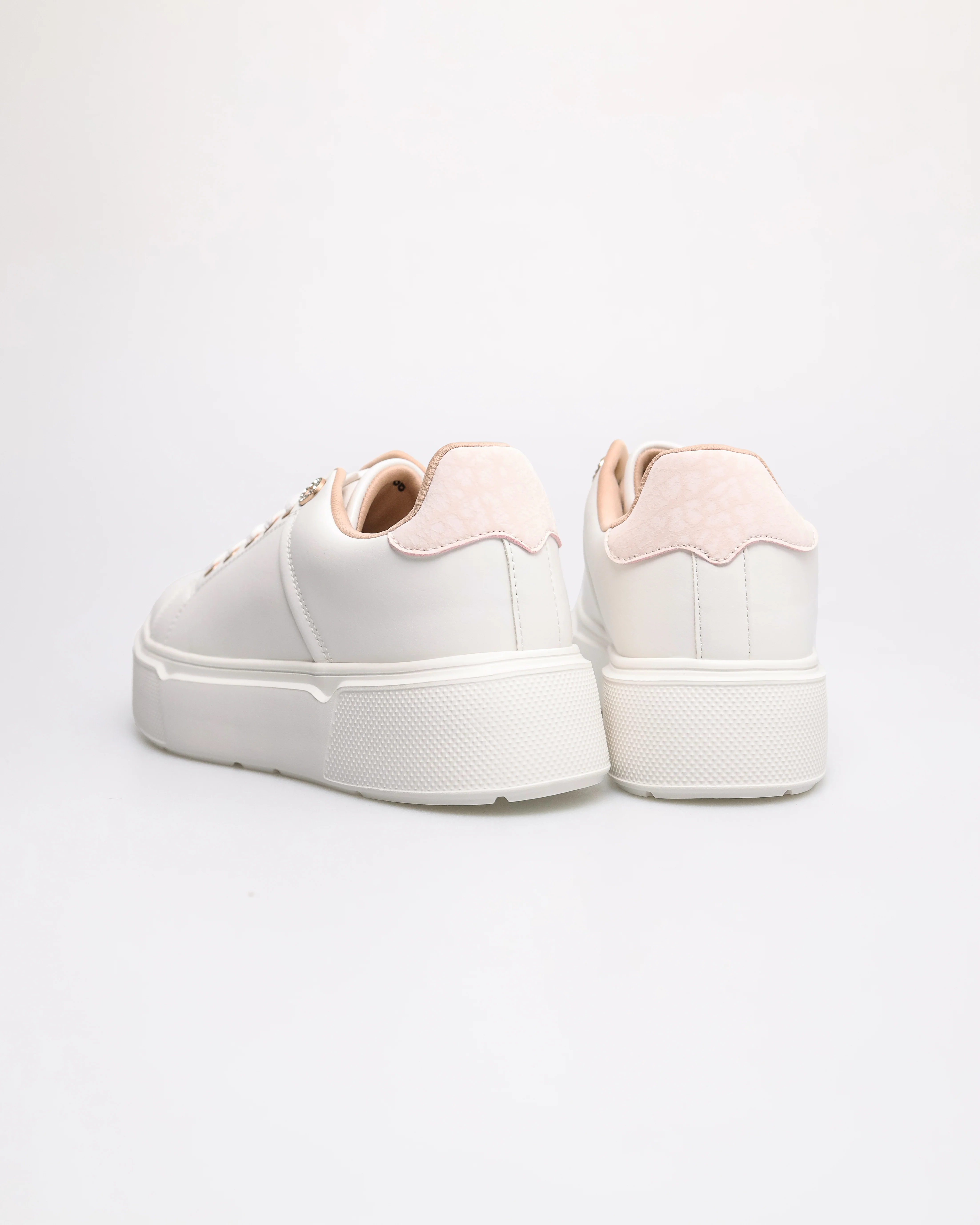 Tomaz YX207 Ladies Blush Accent Platform Sneakers - Image 3