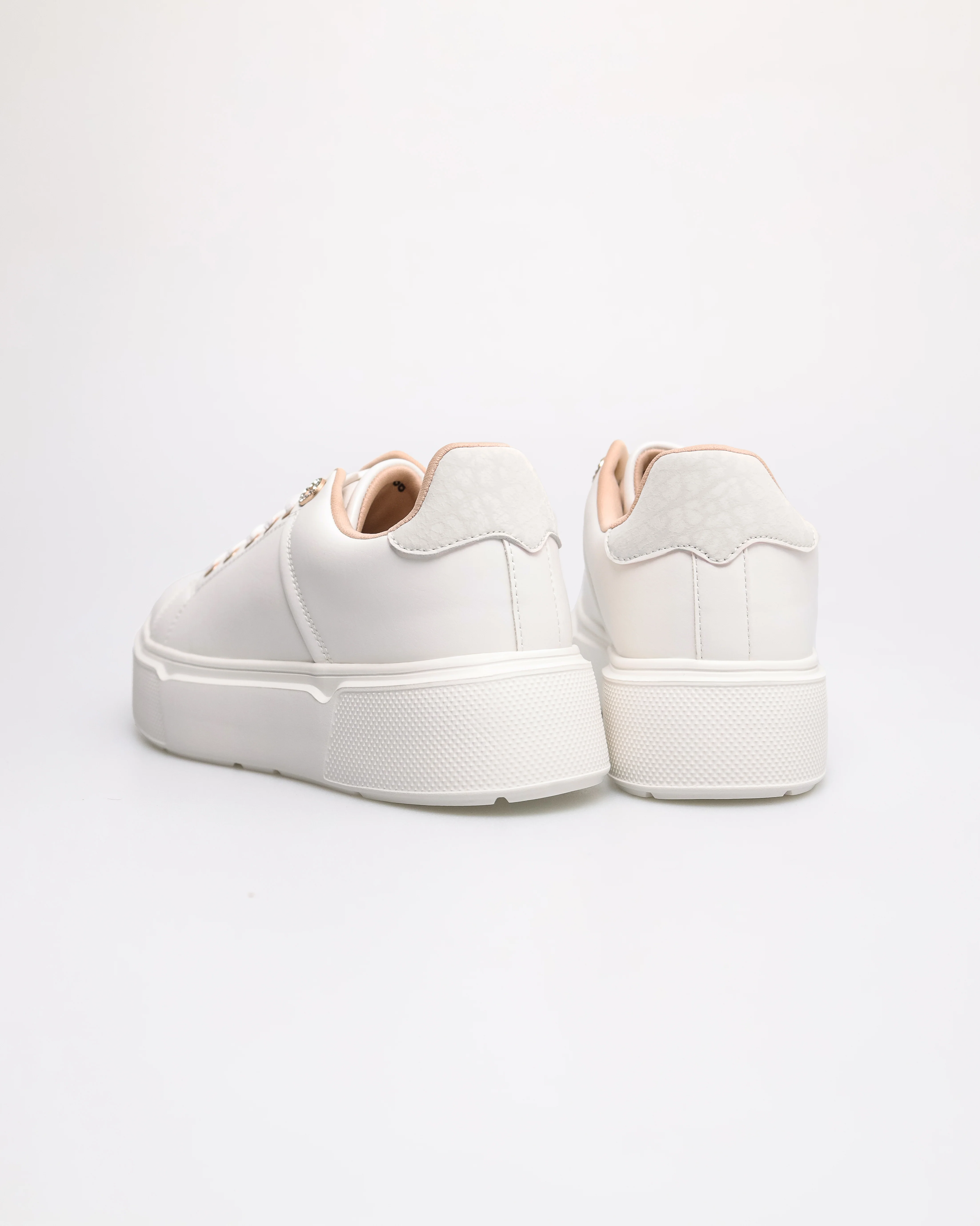 Tomaz YX207 Ladies Blush Accent Platform Sneakers - Image 7