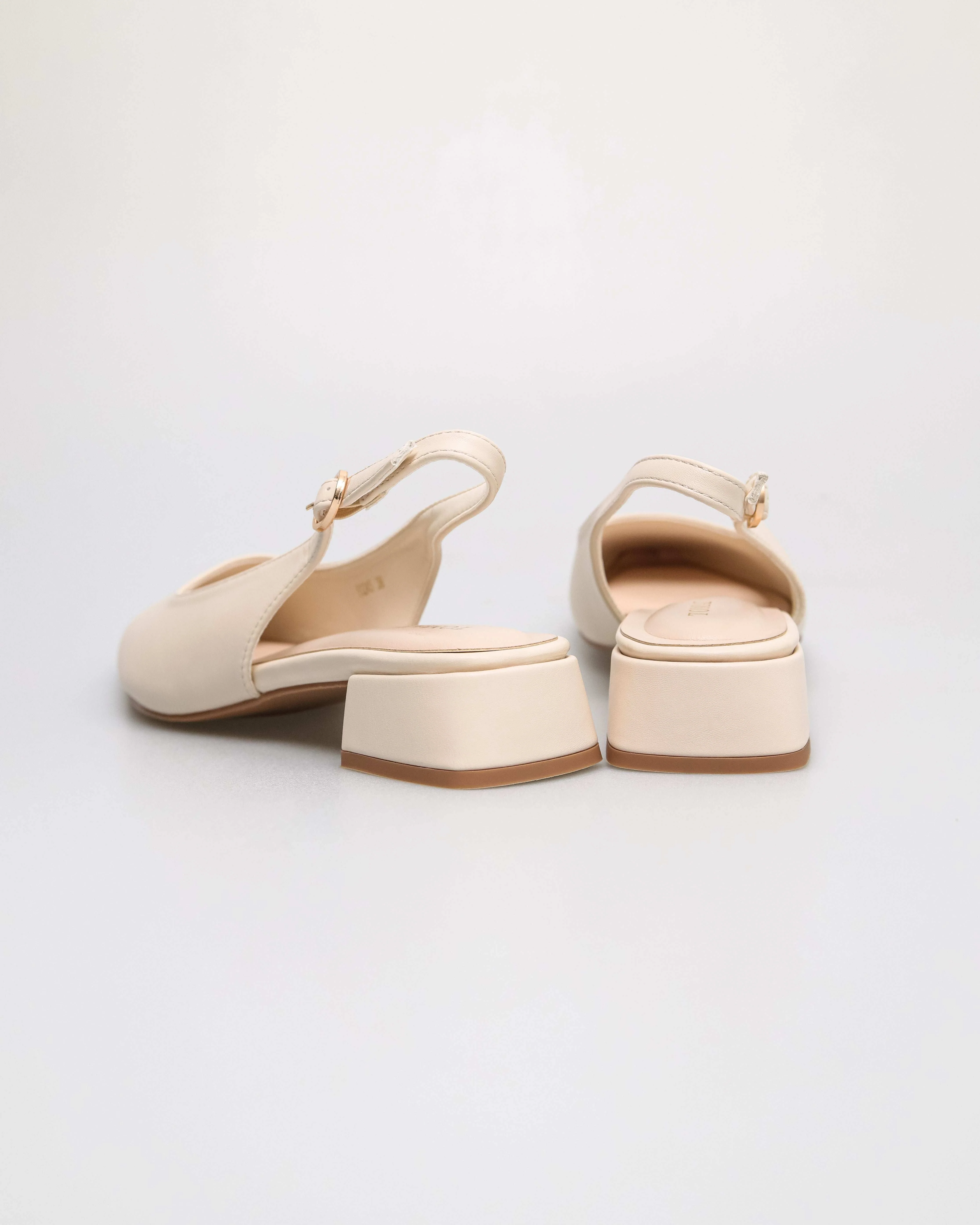 Tomaz YX245 Ladies Golden Buckle Slingback - Image 3