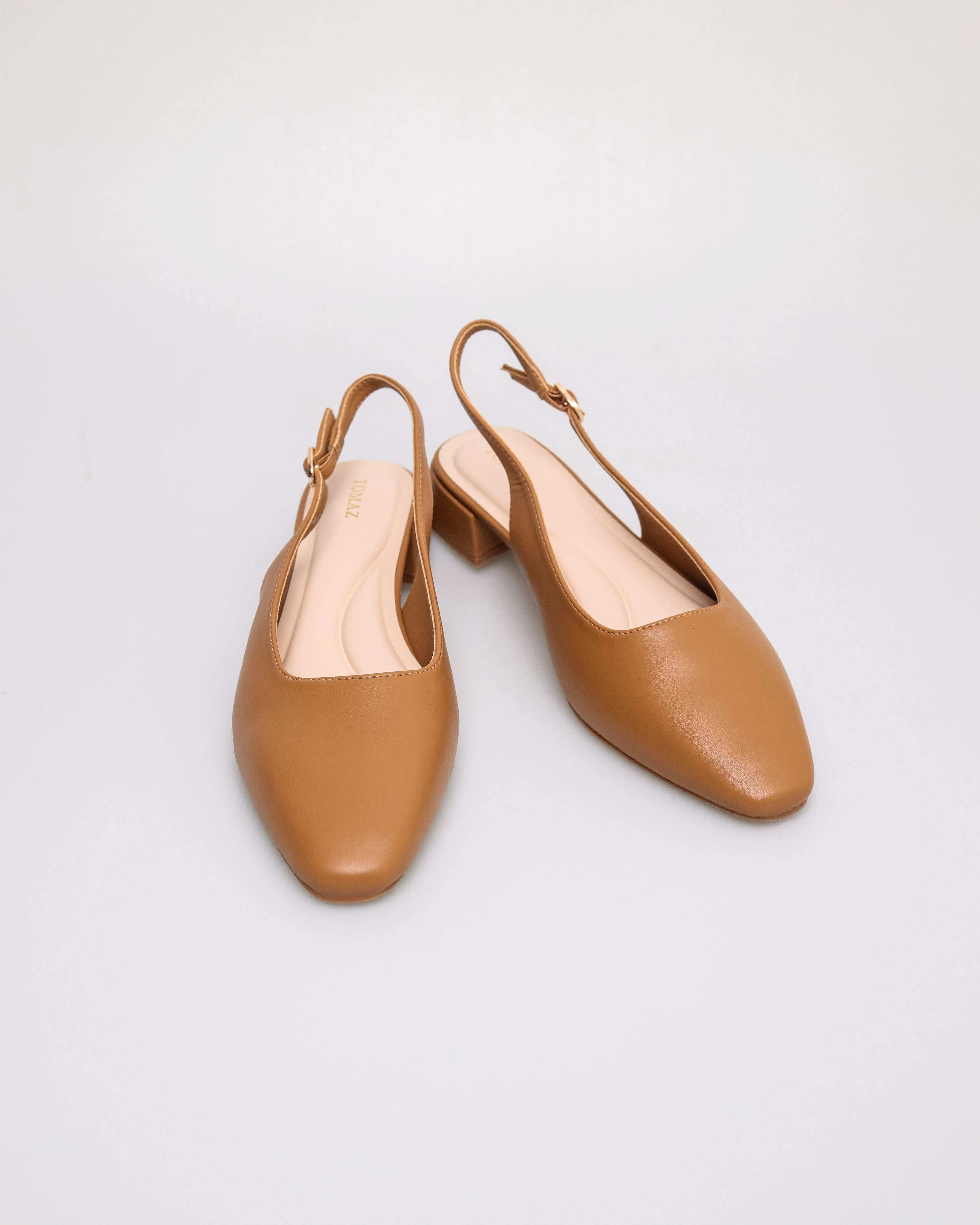 Tomaz YX245 Ladies Golden Buckle Slingback - Image 6