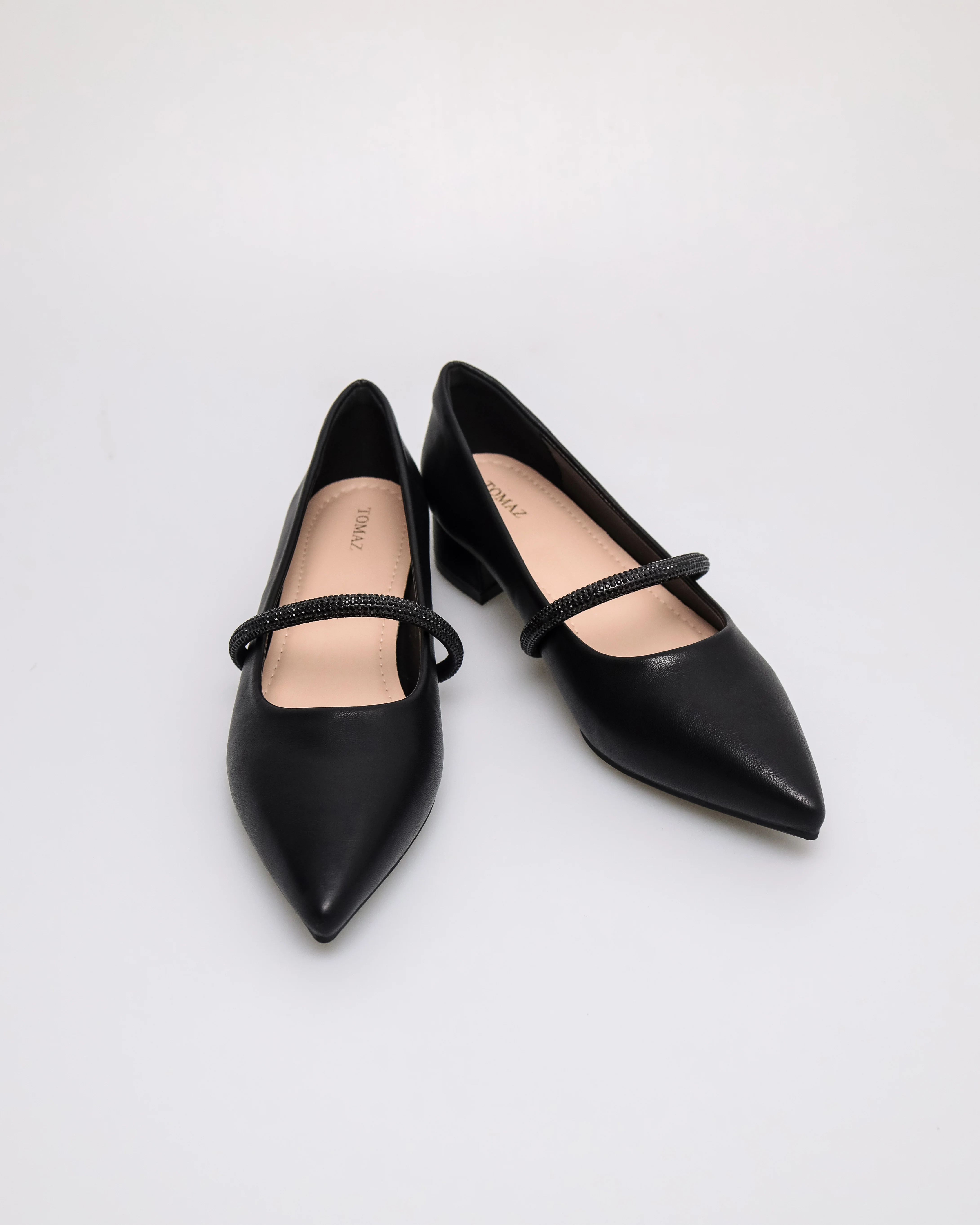 Tomaz YX248 Ladies Glitter Noir Heels - Image 6
