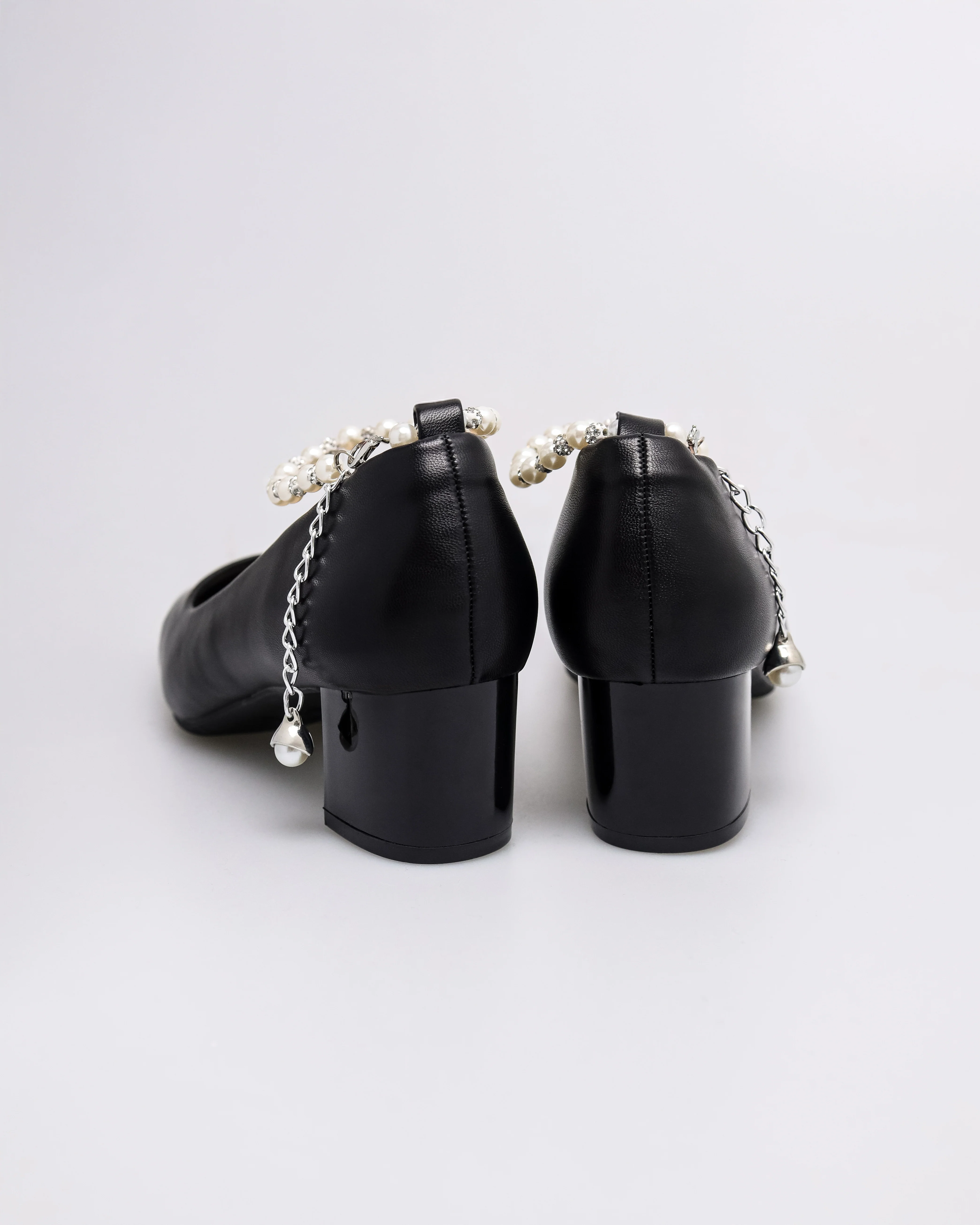 Tomaz YX264 Ladies Block Ankle Beads Heels - Image 7