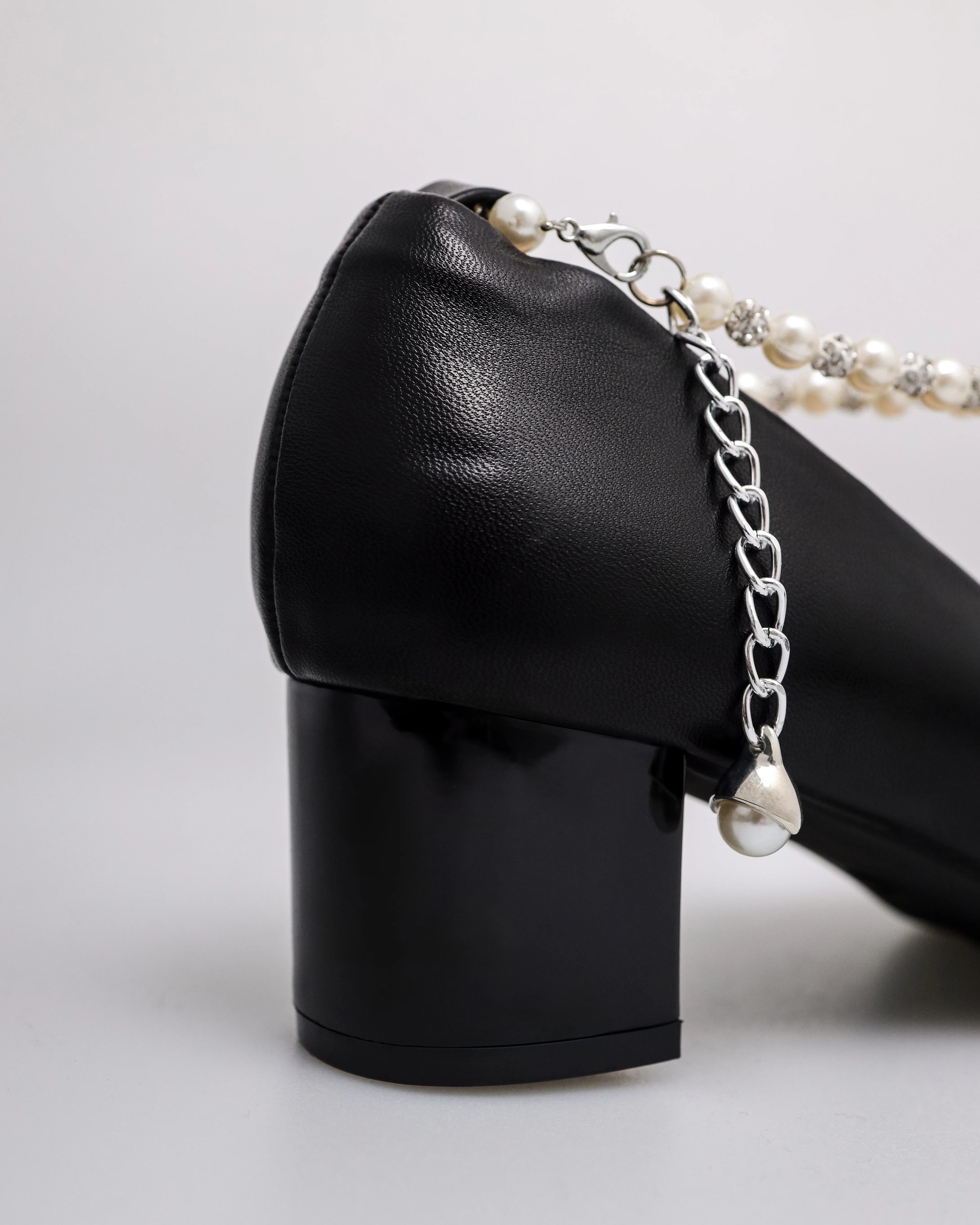 Tomaz YX264 Ladies Block Ankle Beads Heels - Image 8