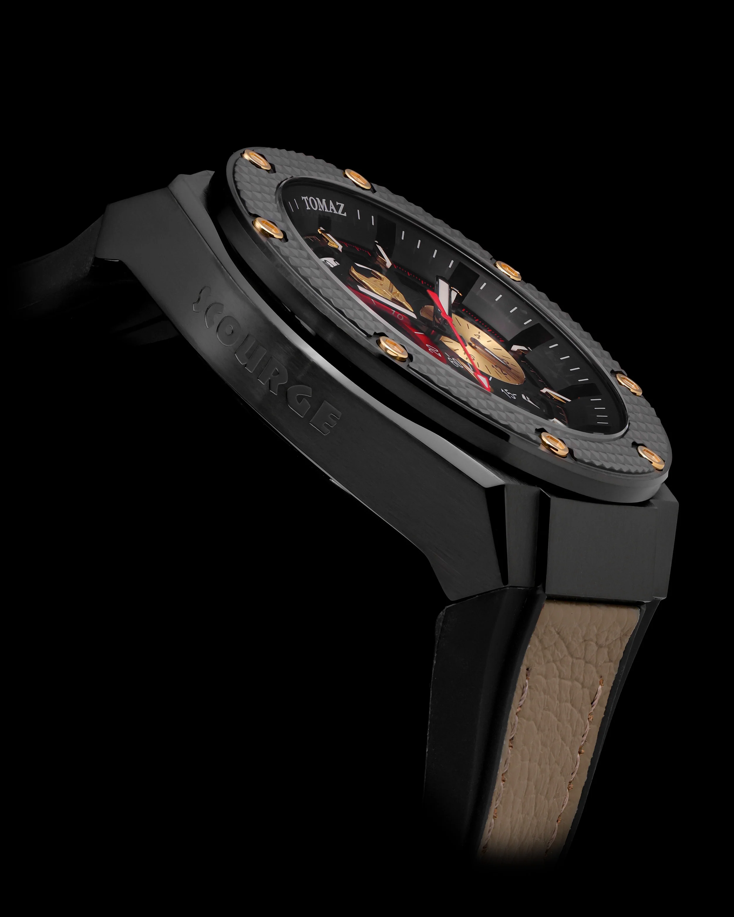 Transformer Scourge TQ030C-D1 (Black) Gray Leather Strap - Image 3