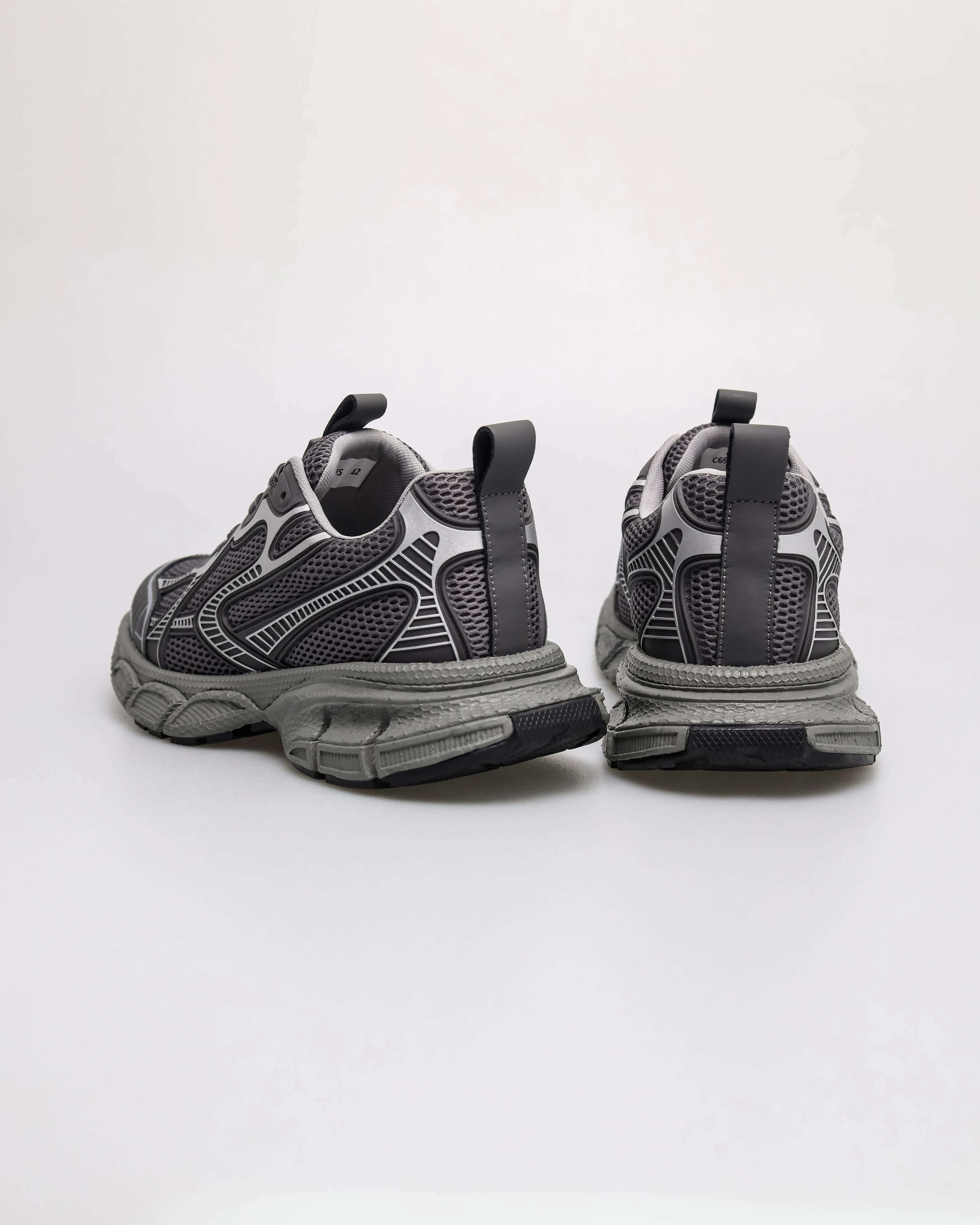 Turbo By Tomaz C695 Men's Pewter Chunky Sneakers - Image 11