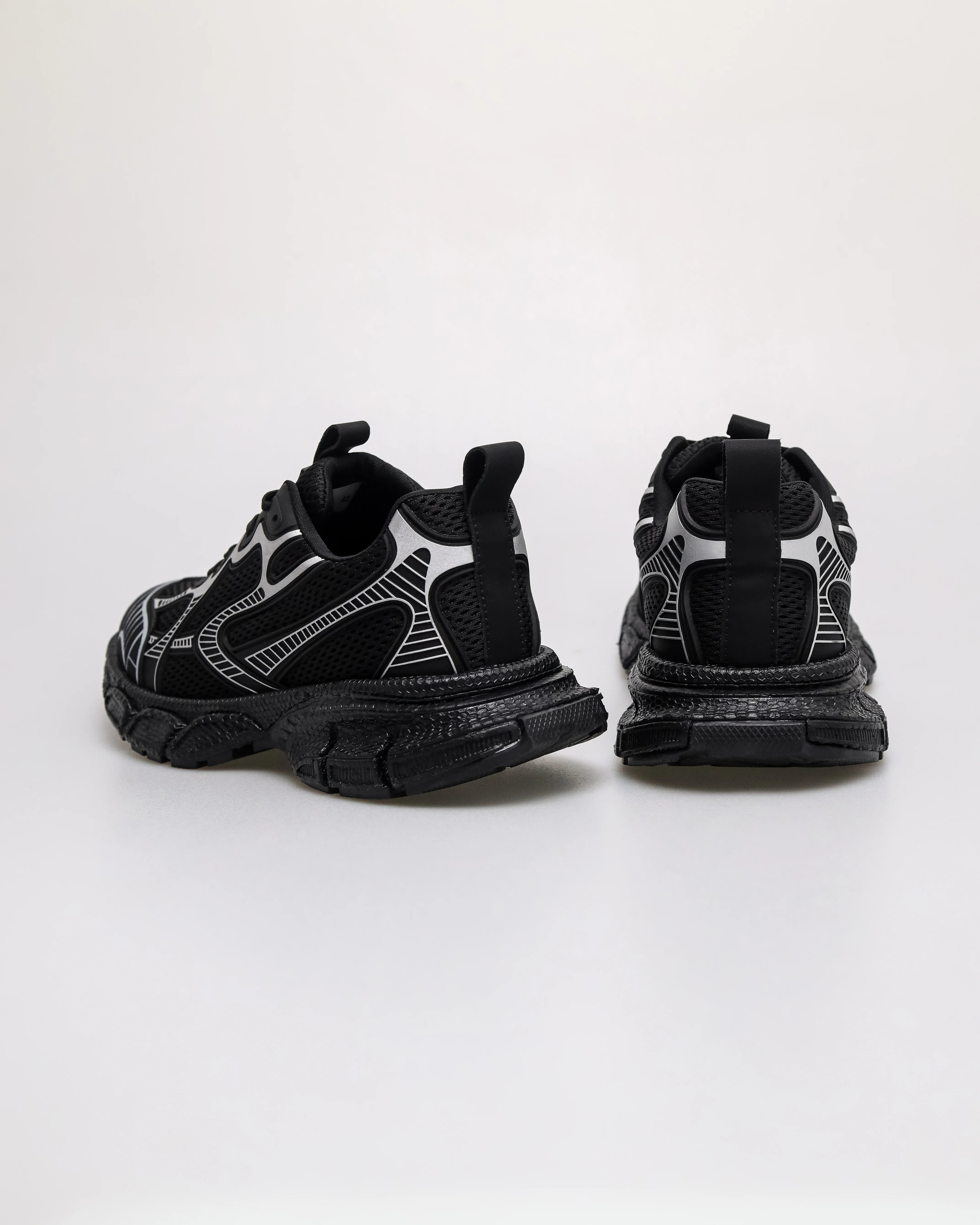 Turbo By Tomaz C695 Men's Pewter Chunky Sneakers - Image 3