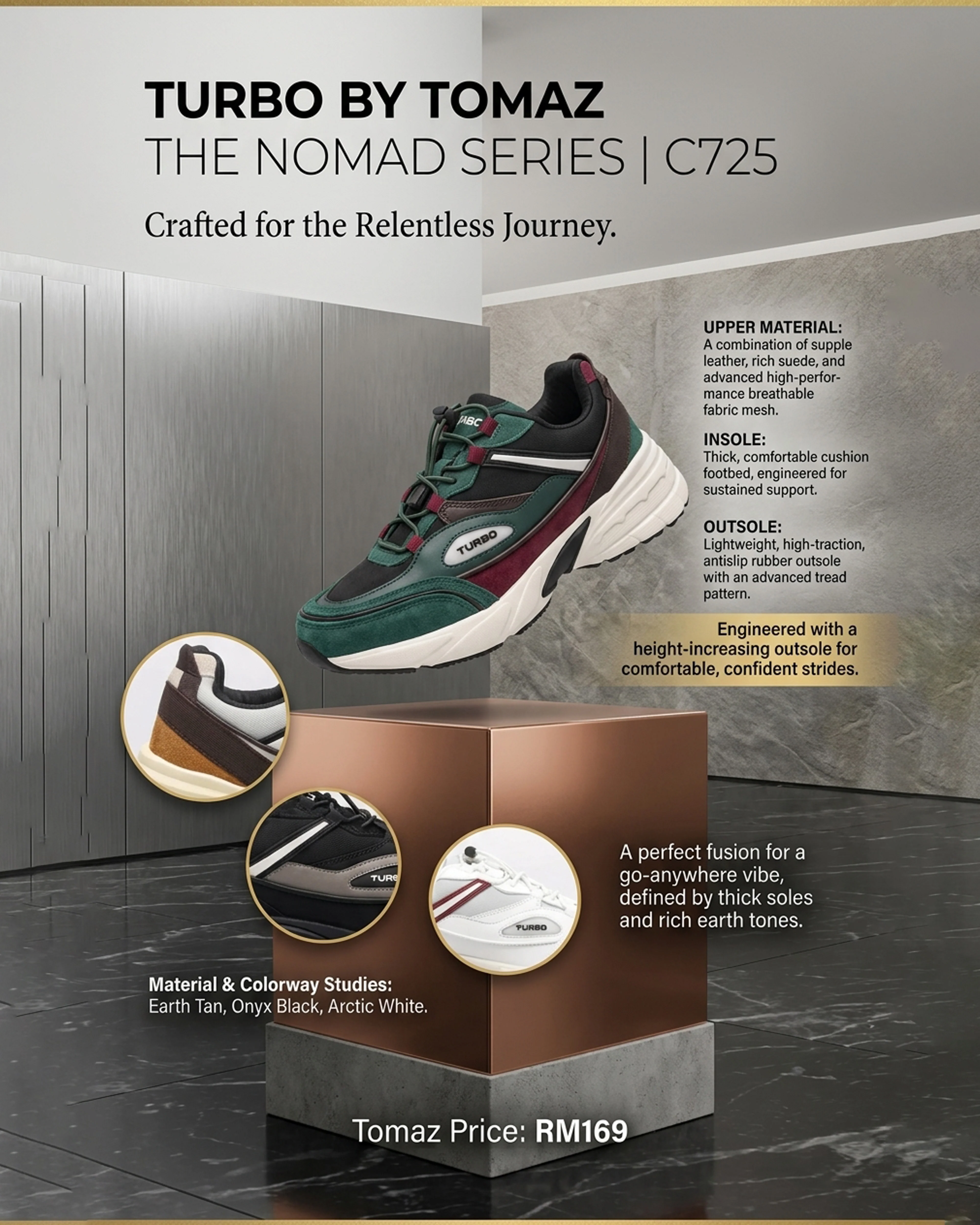 Turbo by Tomaz C725 Men's Sneakers